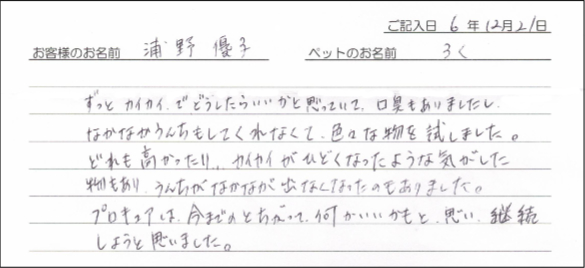 お客様の声