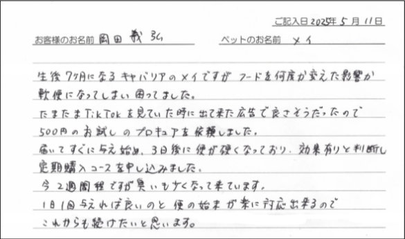 お客様の声