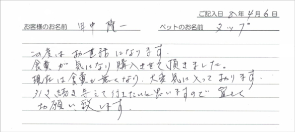 お客様の声